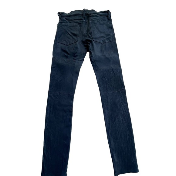 Frame Atelier Le Skinny De Jeanne Leather Pant in Washed Black - Size 26 - Picture 4 of 15